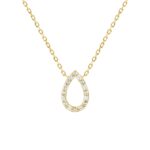 10K YELLOW GOLD 1/6CT ROUND/BAGUETTE DIAMOND LADIES PENDANT