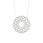 14K WHITE GOLD 1 3/4CT ROUND DIAMOND LADIES PENDANT