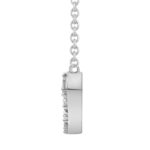 14K WHITE GOLD 1/2CT ROUND/BAGUETTE DIAMOND LADIES NECKLACE - Image 2