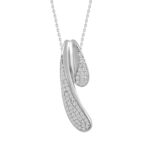 14K WHITE GOLD 1/4CT ROUND DIAMOND LADIES PENDANT