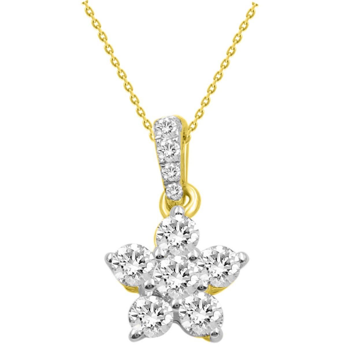 19263794_VA24917Y-14K-1201x1201.jpg 14K YELLOW GOLD 1/3CT ROUND/PINK SAPPHIRE DIAMOND LADIES PENDANT WITH CHAIN - Image 1