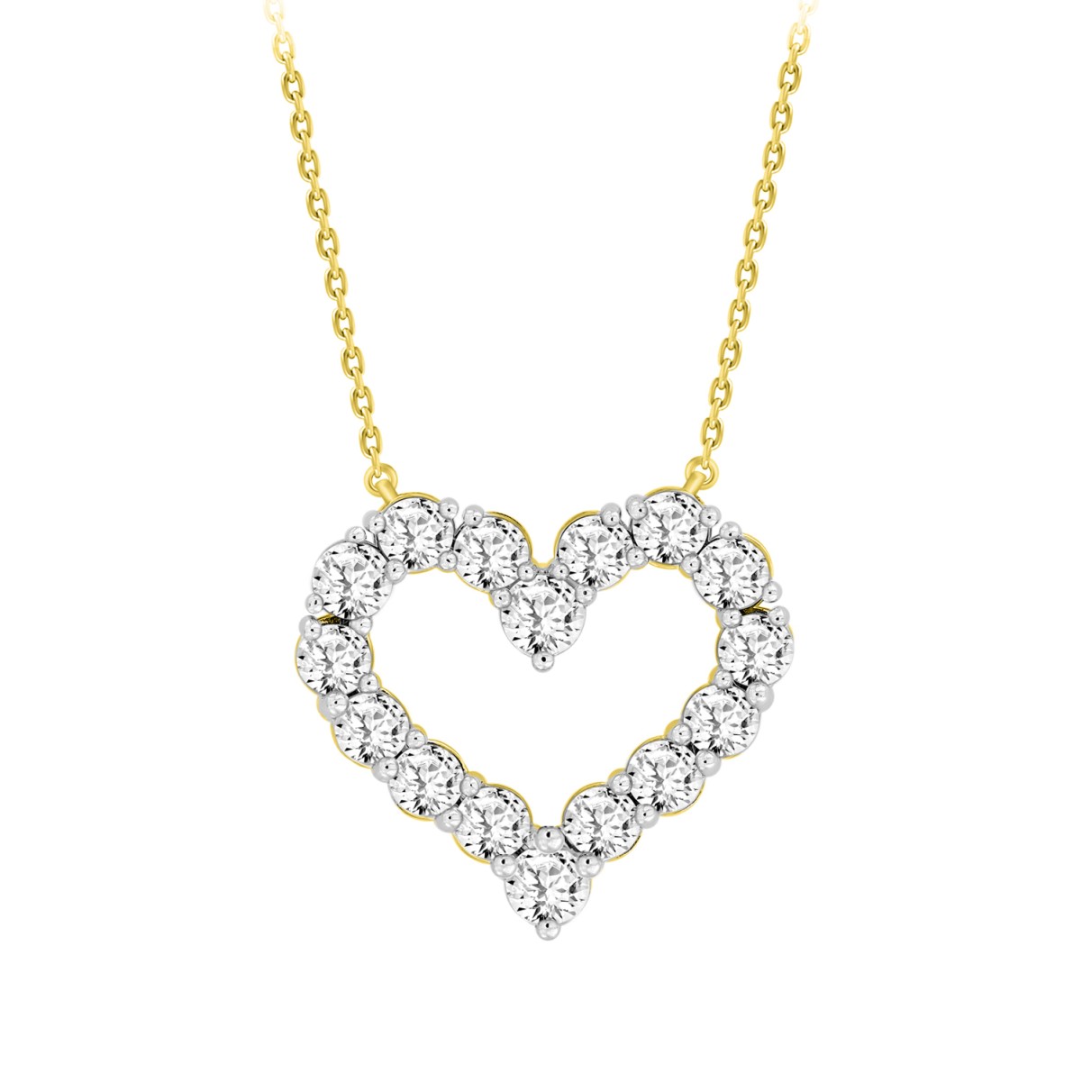 19263801_VA21501Y-14K-1201x1201.jpg 14K YELLOW GOLD 1/4CT ROUND DIAMOND LADIES PENDANT WITH CHAIN - Image 1