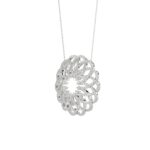 18K WHITE GOLD 1 3/4CT ROUND DIAMOND LADIES PENDANT - Image 2