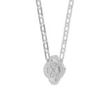 18K WHITE GOLD 1/4CT ROUND DIAMOND LADIES NECKLACE - Image 3