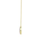 18K YELLOW GOLD 1/6CT ROUND DIAMOND LADIES NECKLACE - Image 2