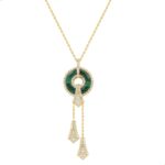 18K YELLOW GOLD 3/4CT ROUND DIAMOND LADIES PENDANT