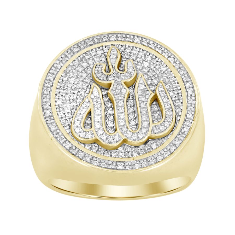 19277809_274863Y.jpg MEN'S RING 0.50CT ROUND DIAMOND 10K YELLOW GOLD - Image 1