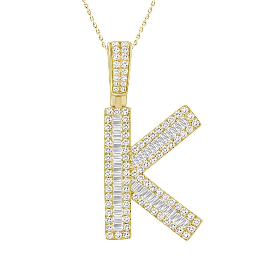 19483537_249111Y-40456.jpg MEN'S CHARM 1.33CT ROUND/BAGUETTE DIAMOND 10K YELLOW GOLD - Image 1