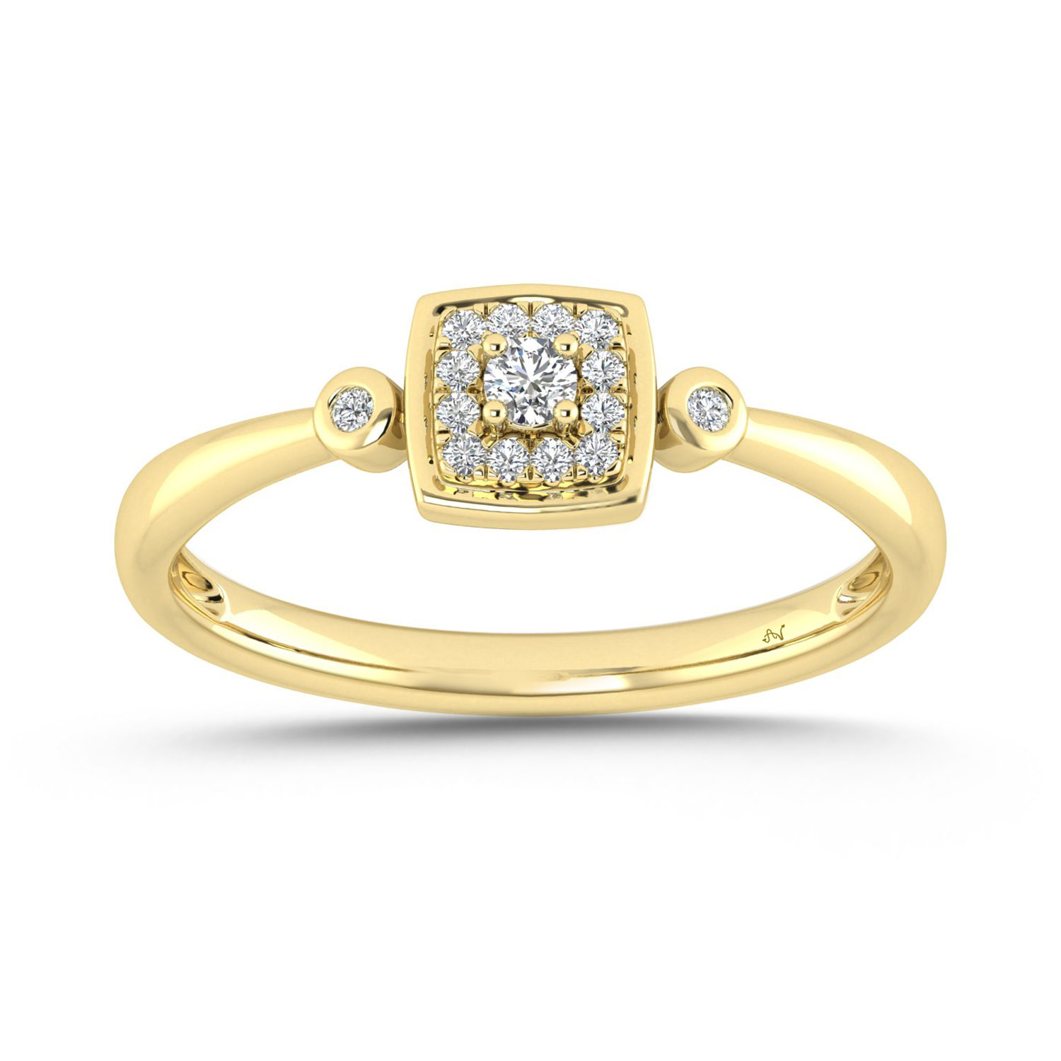 19576308_351830Y-4961314.jpg LADIES RING 0.10CT ROUND DIAMOND 10K YELLOW GOLD - Image 1