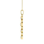 LADIES PENDANT WITH CHAIN 0.25CT ROUND DIAMOND 10K YELLOW GOLD - Image 3