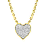 LADIES NECKLACE 0.15CT ROUND DIAMOND 10K YELLOW GOLD