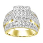 LADIES RING 2.00CT ROUND DIAMOND 10K YELLOW GOLD
