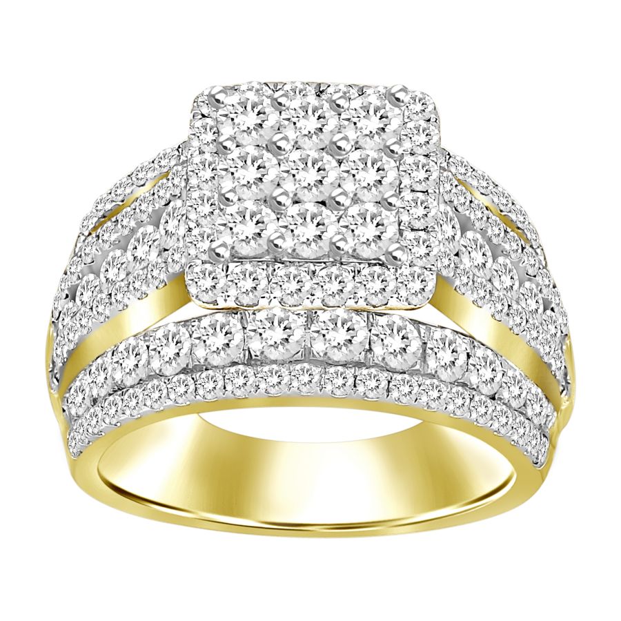 20300703_204668Y-33546.jpg LADIES RING 2.00CT ROUND DIAMOND 10K YELLOW GOLD - Image 1