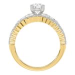 18K YELLOW GOLD 1 1/2CT ROUND/BAGUETTE DIAMOND LADIES RING(CENTER STONE ROUND DIAMOND 7/8CT) - Image 4