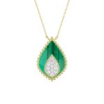 18K YELLOW GOLD 1/6CT ROUND DIAMOND LADIES NECKLACE