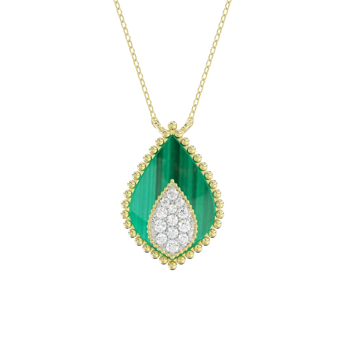 20342547_VA23821Y-1201x1201.jpg 18K YELLOW GOLD 1/6CT ROUND DIAMOND LADIES NECKLACE - Image 1