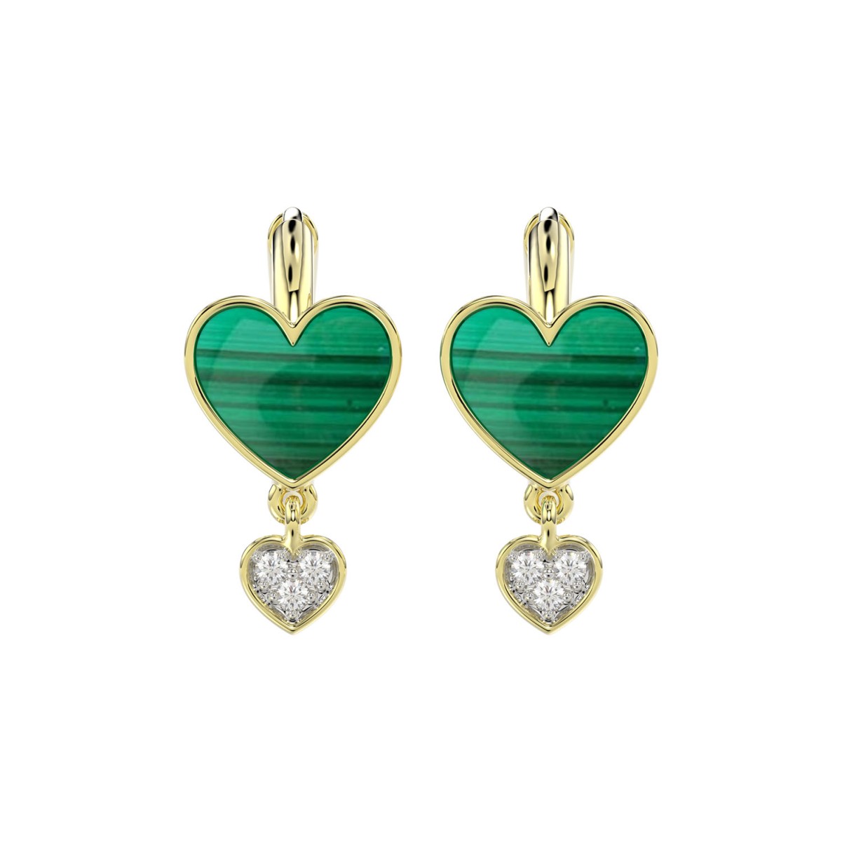 20342587_VA23833Y-1201x1201.jpg 18K YELLOW GOLD 1/10CT ROUND DIAMOND LADIES EARRINGS - Image 1