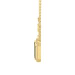 18K YELLOW GOLD 4 7/8CT ROUND/EMERALD/ONYX DIAMOND LADIES NECKLACE WITH CHAIN(COLOR STONE EMERALD DIAMOND 4 1/2CT) - Image 5