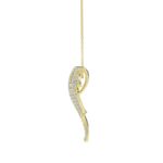 18K YELLOW GOLD 3/4CT ROUND DIAMOND LADIES PENDANT WITH CHAIN - Image 2