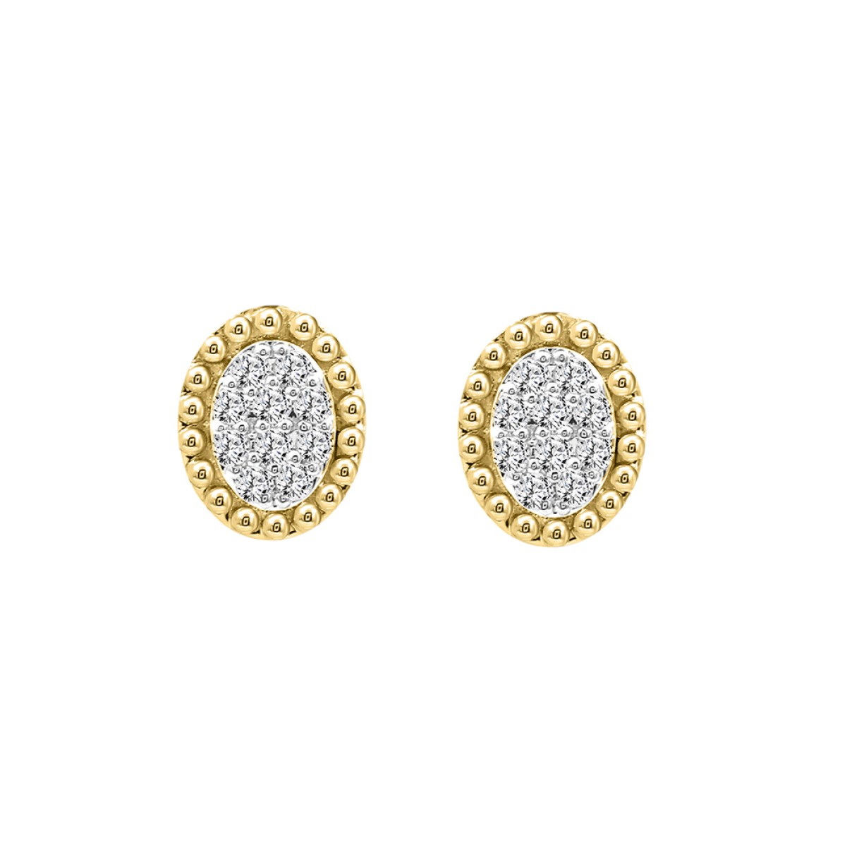 20342921_VA33886Y-1201x1201.jpg STERLING SILVER YELLOW 1/5CT ROUND DIAMOND LADIES EARRINGS - Image 1