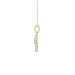 STERLING SILVER YELLOW 1/10CT ROUND DIAMOND LADIES PENDANT WITH CHAIN - Image 3