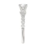 14K WHITE GOLD 1/2CT ROUND DIAMOND LADIES SEMI MOUNT RING (CENTER STONE ROUND DIAMOND 1CT) - Image 6