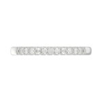 14K WHITE GOLD 1/6CT ROUND/PINK SAPPHIRE DIAMOND LADIES BAND - Image 2