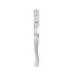 14K WHITE GOLD 1/6CT ROUND/PINK SAPPHIRE DIAMOND LADIES BAND - Image 5