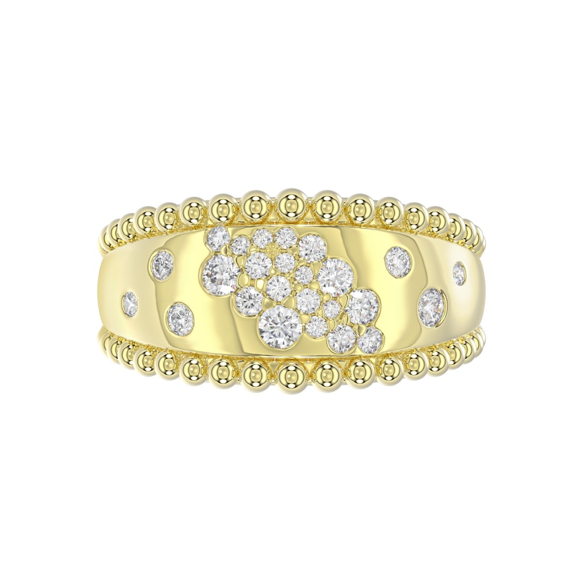 20347552_VA33383Y-1201x1201.jpg 10K YELLOW GOLD 1/2CT ROUND DIAMOND LADIES RING - Image 1