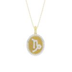 10K YELLOW GOLD 1/3CT ROUND DIAMOND LADIES PENDANT WITH CHAIN