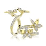 18K YELLOW GOLD 1/2CT ROUND DIAMOND LADIES RING