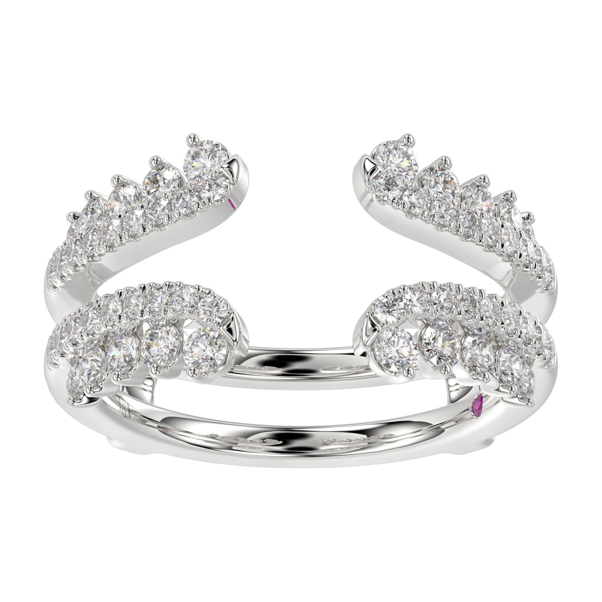 20355944_VA21700W-14K-1201x1201.jpg 14K WHITE GOLD 3/4CT ROUND DIAMOND LADIES WRAP RING - Image 1