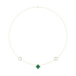 18K YELLOW GOLD 1/5CT ROUND DIAMOND LADIES NECKLACE