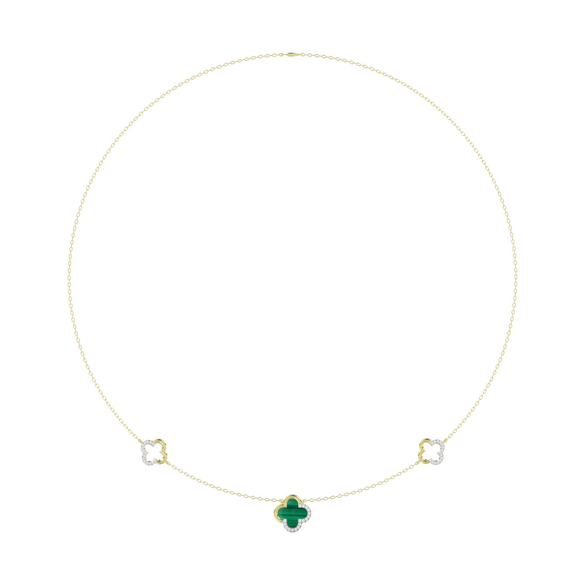 20385543_VA23842Y-1201x1201.jpg 18K YELLOW GOLD 1/5CT ROUND DIAMOND LADIES NECKLACE - Image 1