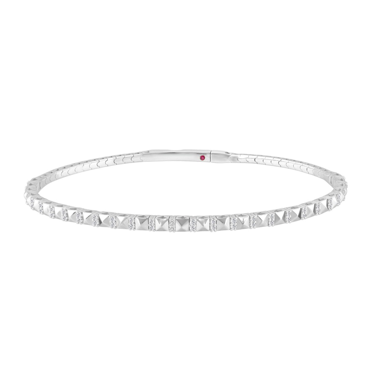 20389167_VA33571W-14K-1201x1201.jpg 14K WHITE GOLD 1/5CT ROUND DIAMOND LADIES BANGLE - Image 1