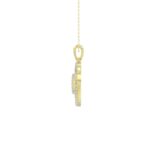 10K YELLOW GOLD 1/3CT ROUND DIAMOND LADIES PENDANT WITH CHAIN - Image 3