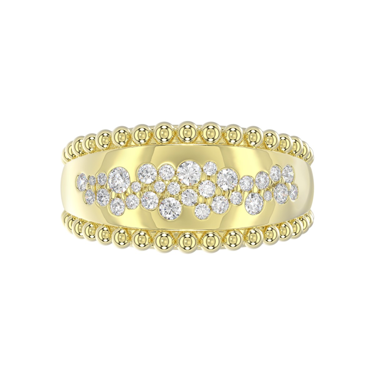 20404949_VA33380Y-1201x1201.jpg 10K YELLOW GOLD 1/2CT ROUND DIAMOND LADIES RING - Image 1