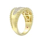 10K YELLOW GOLD 1/2CT ROUND DIAMOND LADIES RING - Image 3