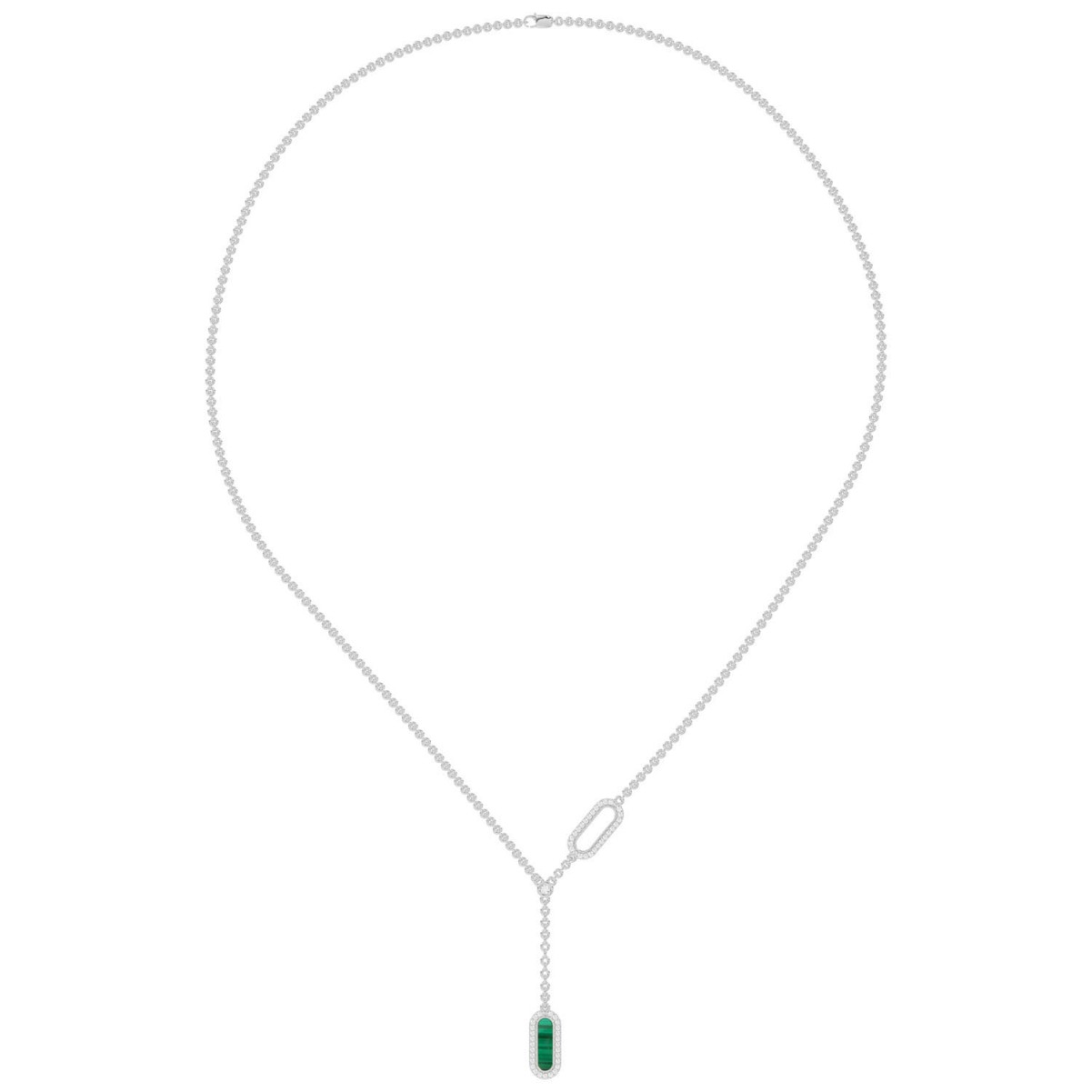 20443881_VA23475W-1201x1201.jpg 18K WHITE GOLD 1/4CT ROUND DIAMOND LADIES NECKLACE - Image 1