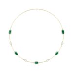 18K YELLOW GOLD 3/4CT ROUND DIAMOND LADIES NECKLACE