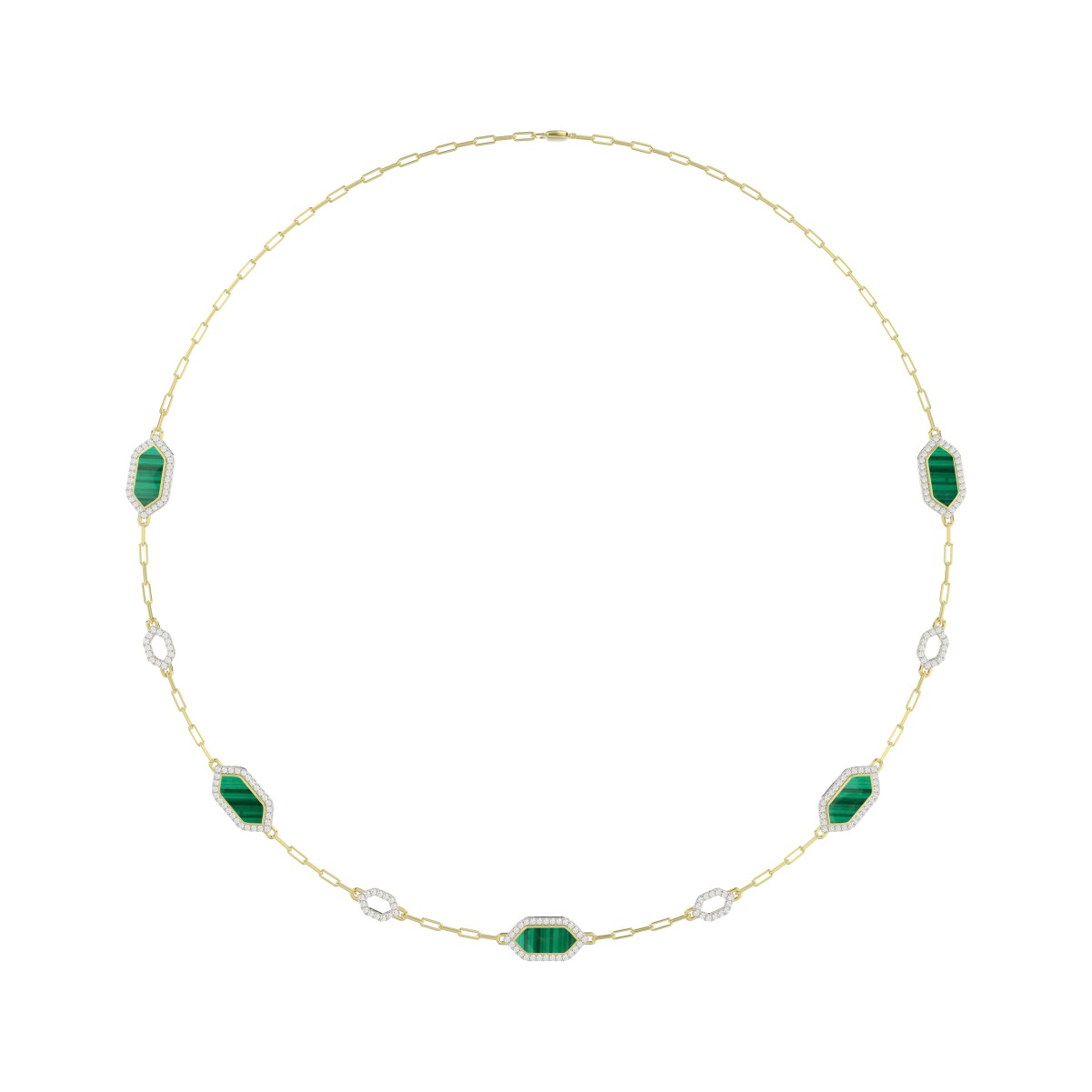 20452922_VA23697Y-1201x1201.jpg 18K YELLOW GOLD 3/4CT ROUND DIAMOND LADIES NECKLACE - Image 1