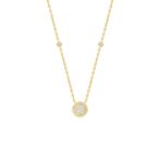 14K YELLOW GOLD 1/3CT ROUND DIAMOND LADIES NECKLACE