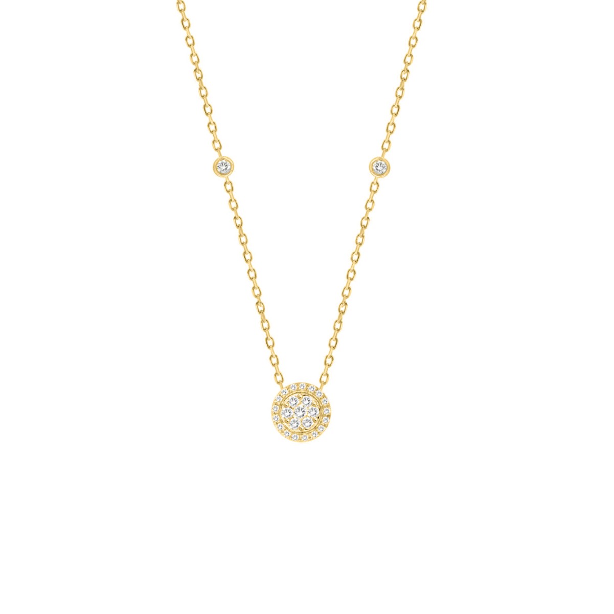 20452959_VA21491Y-14K-1201x1201.jpg 14K YELLOW GOLD 1/3CT ROUND DIAMOND LADIES NECKLACE - Image 1
