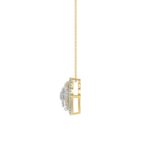 14K YELLOW GOLD 2 3/8CT ROUND/OVAL DIAMOND LADIES PENDANT WITH CHAIN (COLOR STONE OVAL DIAMOND 1 3/4CT) - Image 2