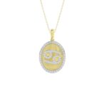 10K YELLOW GOLD 1/3CT ROUND DIAMOND LADIES PENDANT WITH CHAIN