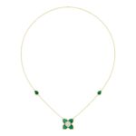 18K YELLOW GOLD 1/5CT ROUND DIAMOND LADIES NECKLACE