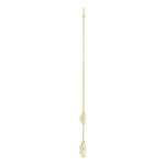 18K YELLOW GOLD 1/6CT ROUND/BAGUETTE DIAMOND LADIES NECKLACE (SOFT WHITE ENAMEL) - Image 2
