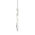 18K WHITE GOLD 7 1/3CT ROUND/OCTAGON ONYX DIAMOND LADIES PENDANT WITH CHAIN - Image 3