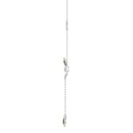 18K WHITE GOLD 1 7/8CT ROUND/PEAR DIAMOND LADIES NECKLACE(COLOR STONE PEAR GREEN EMERALD DIAMOND 7/8CT) - Image 3