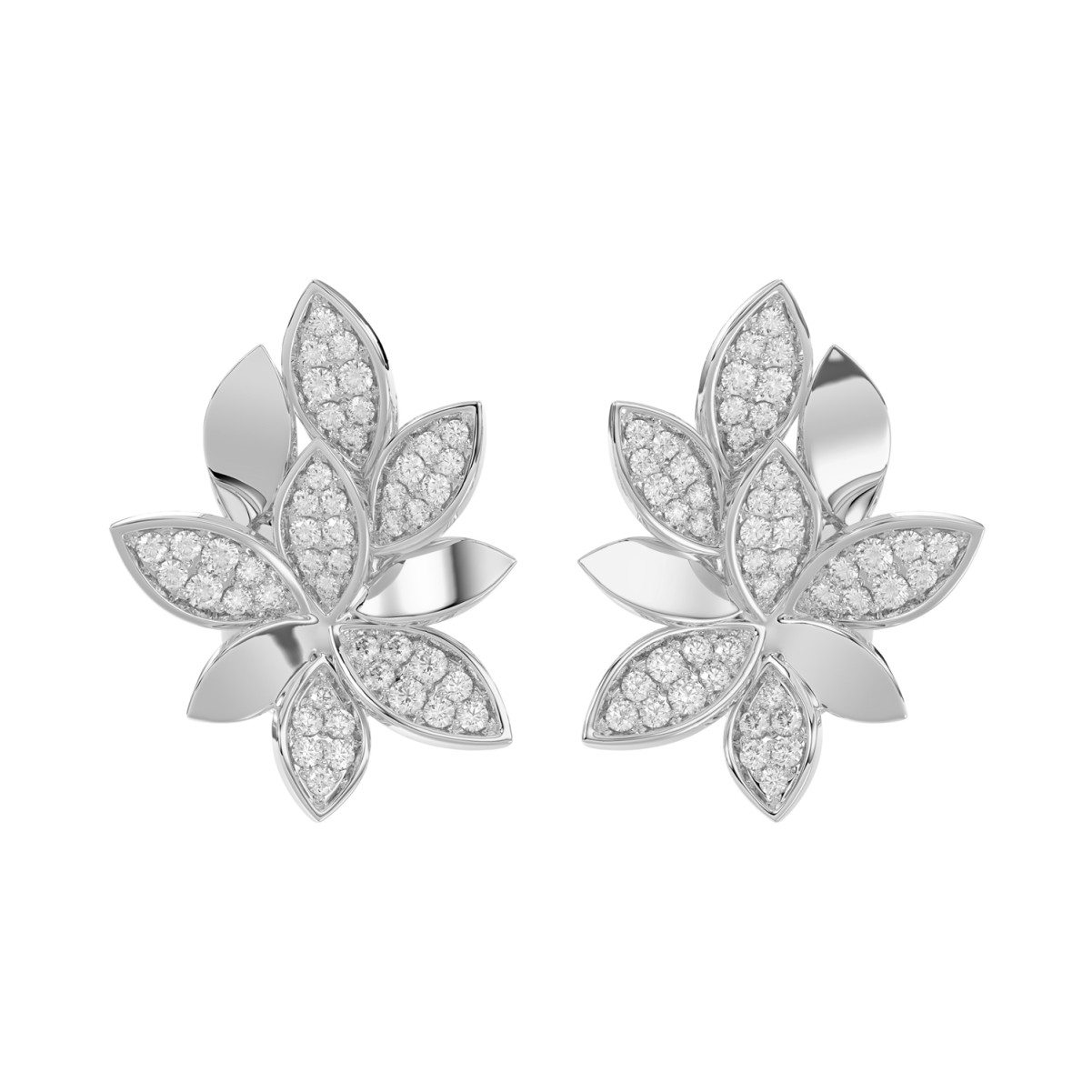 20750888_VA19409W-1201x1201.jpg 18K WHITE GOLD 1CT ROUND DIAMOND LADIES EARRINGS - Image 1
